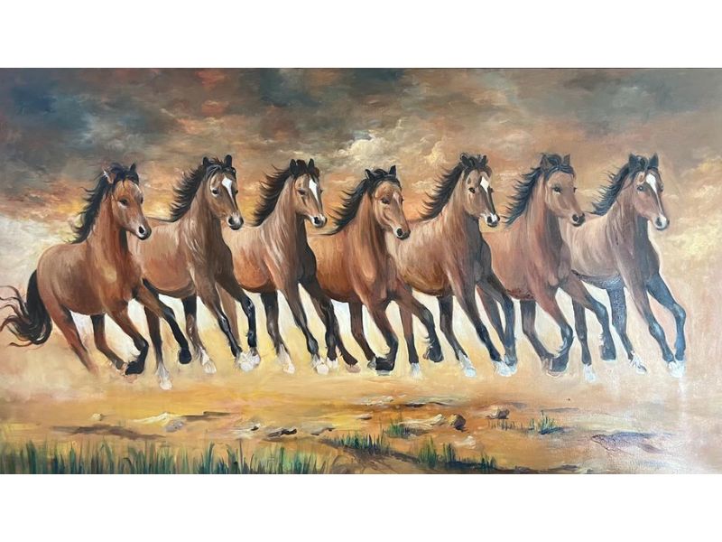 Original horse canvas painting by Liger Art